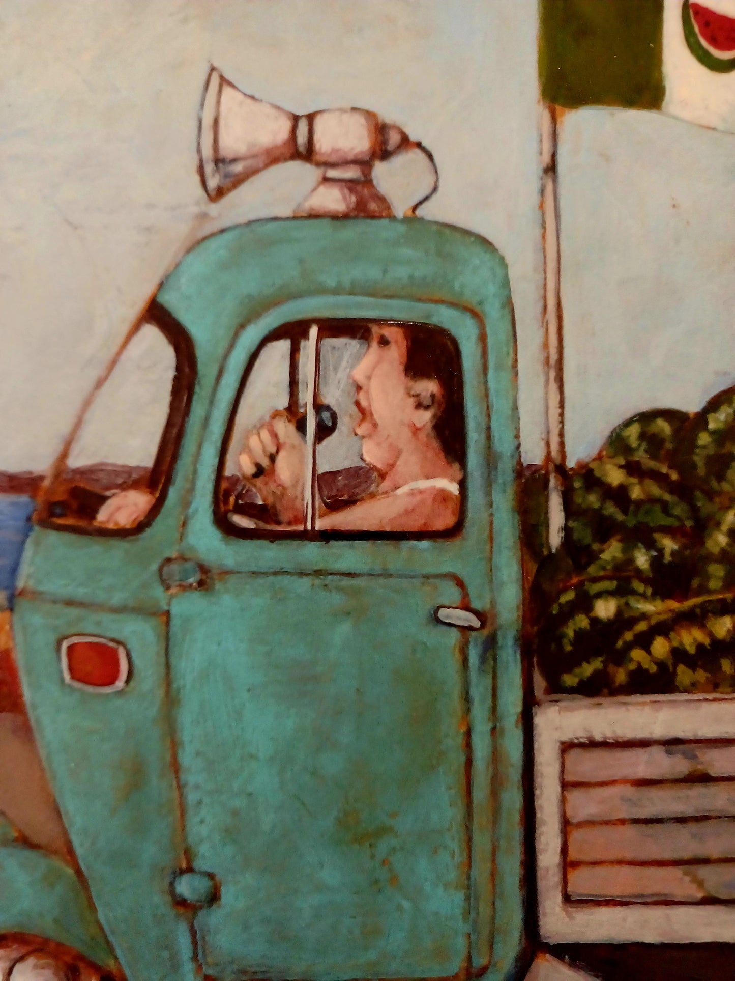 LISANDRO ROTA - Italian cocomeri - Glicèe ritoccata a mano - 30X30 cm