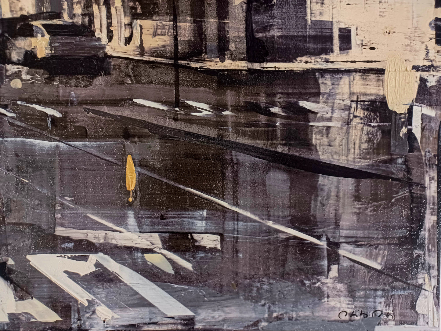 BARDHYL ALIBALI -The Street - Serigrafia polimaterica - 70X140 cm