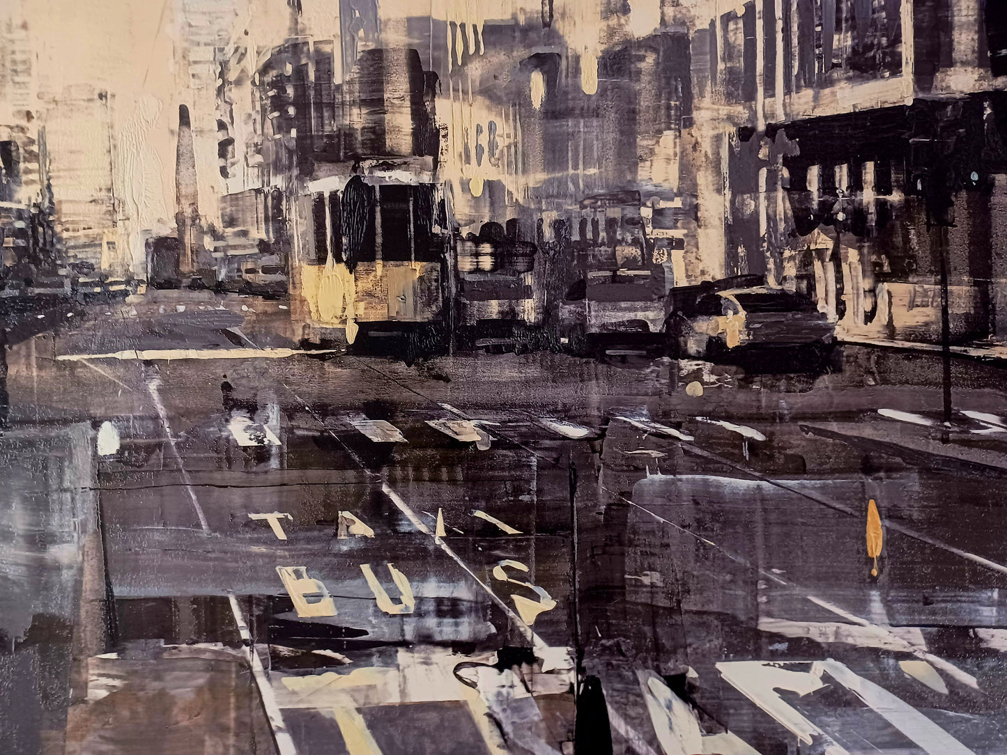 BARDHYL ALIBALI -The Street - Serigrafia polimaterica - 70X140 cm
