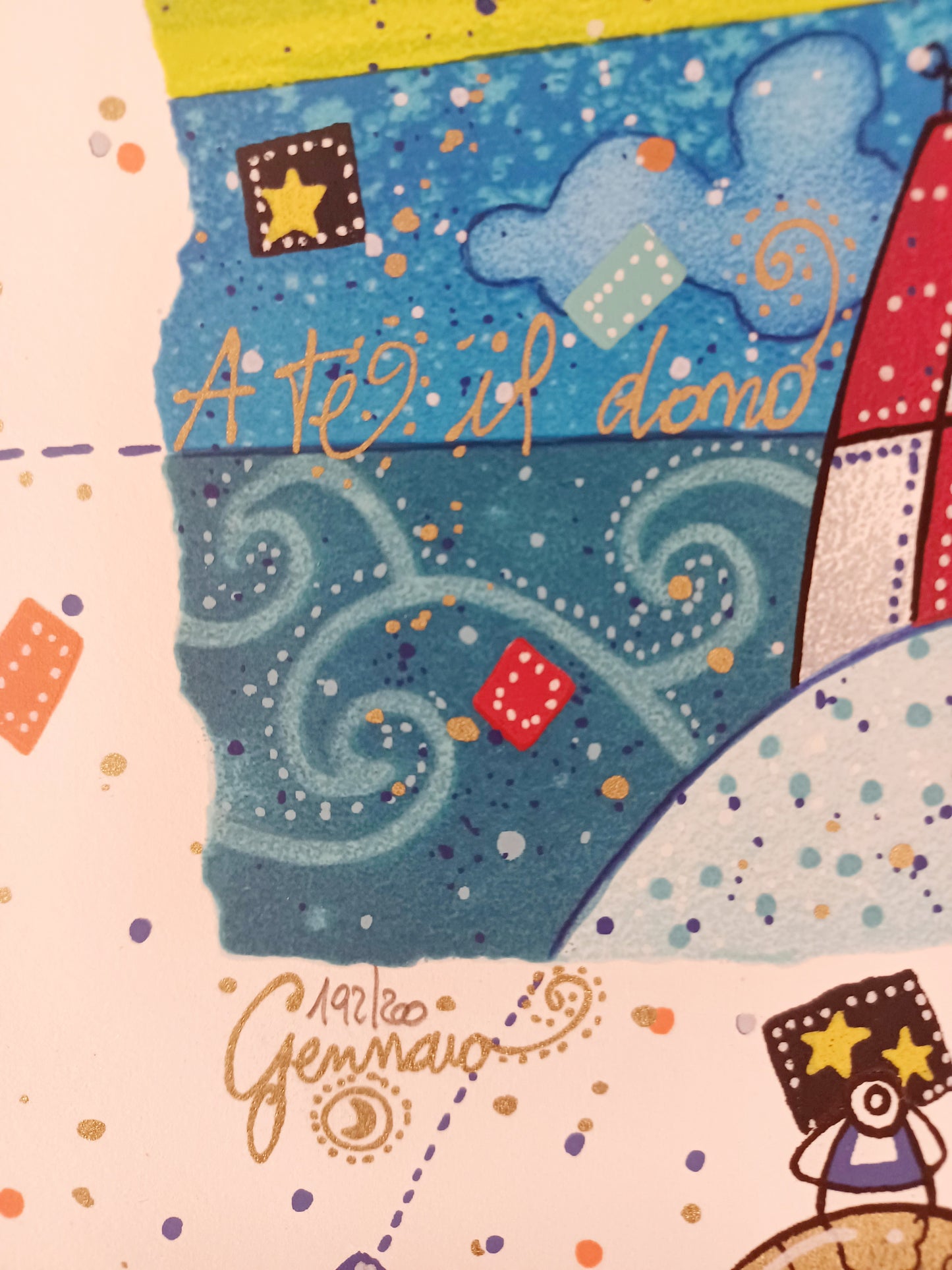 ANDREA AGOSTINI - La danza delle stelle - GENNAIO - Serigrafia 25X25 cm