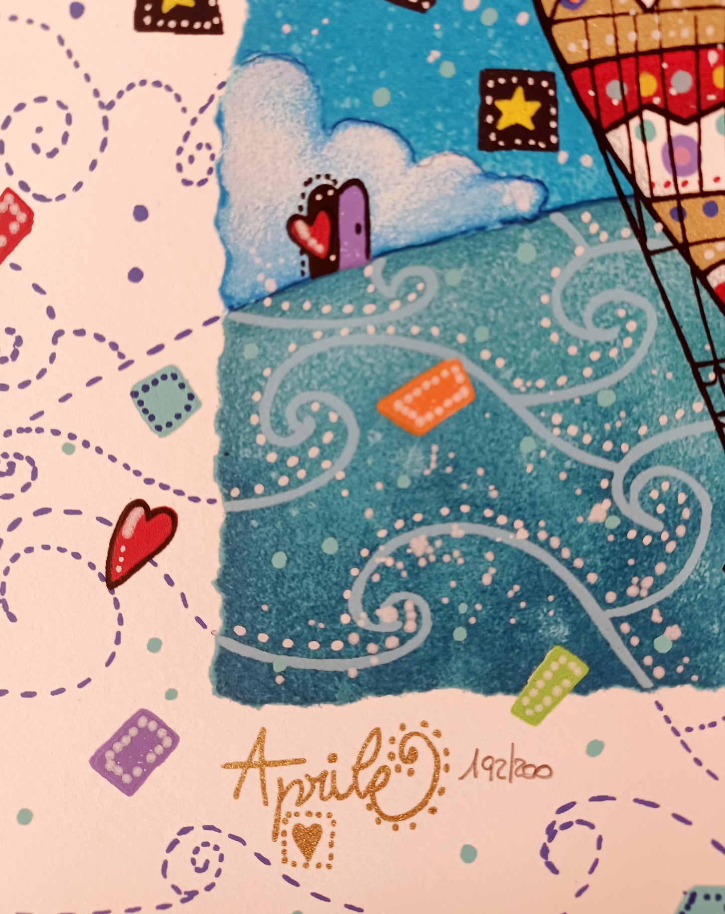 ANDREA AGOSTINI - La danza delle stelle - APRILE - Serigrafia 25X25 cm