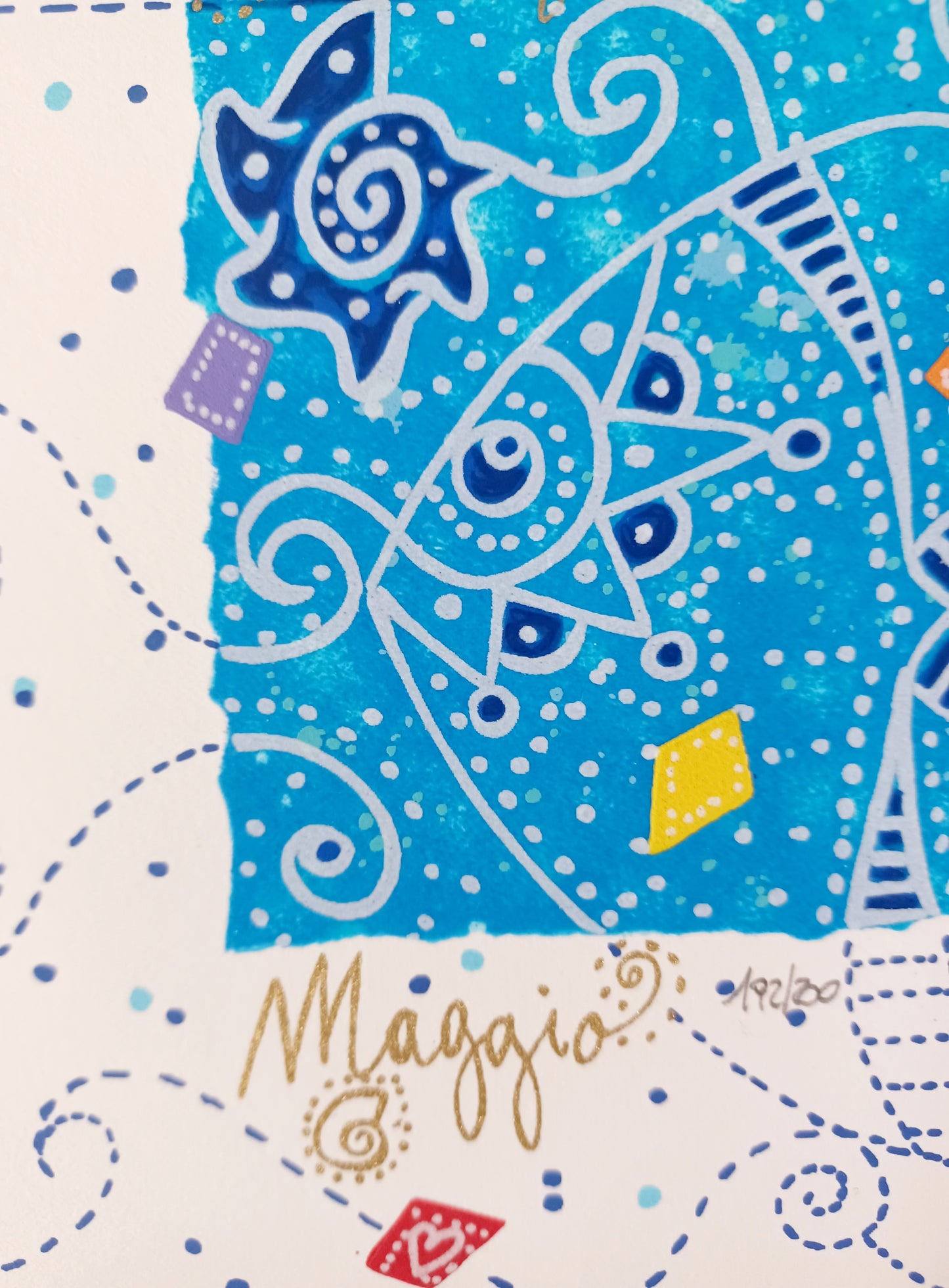 ANDREA AGOSTINI - La danza delle stelle - MAGGIO - Serigrafia 25X25 cm