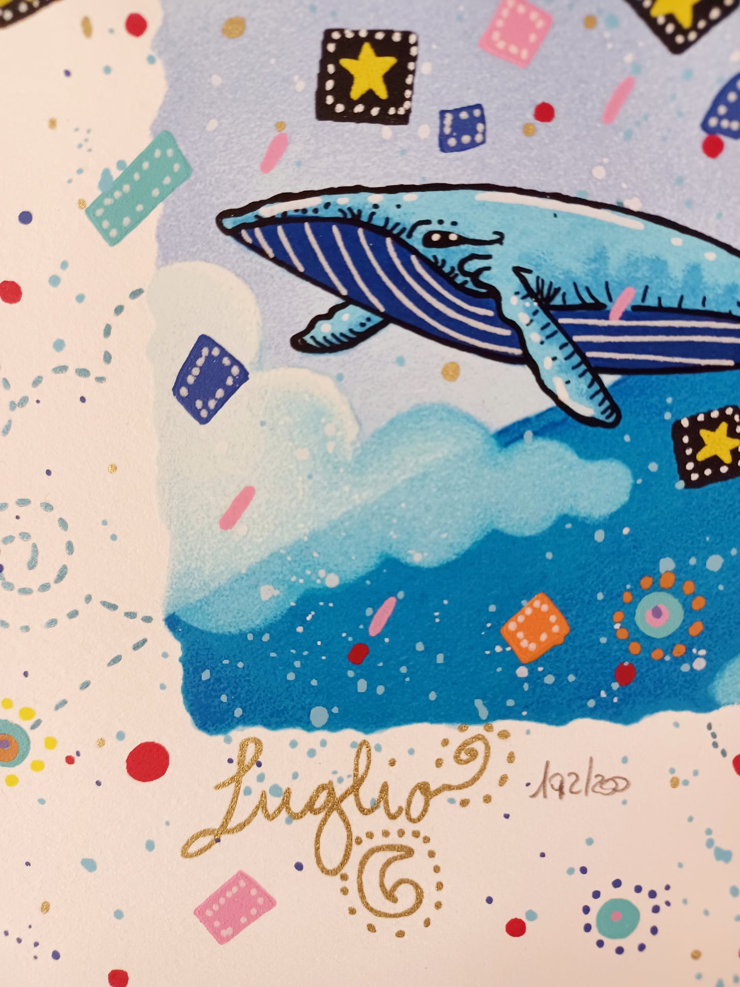 ANDREA AGOSTINI - La danza delle stelle - LUGLIO - Serigrafia 25X25 cm
