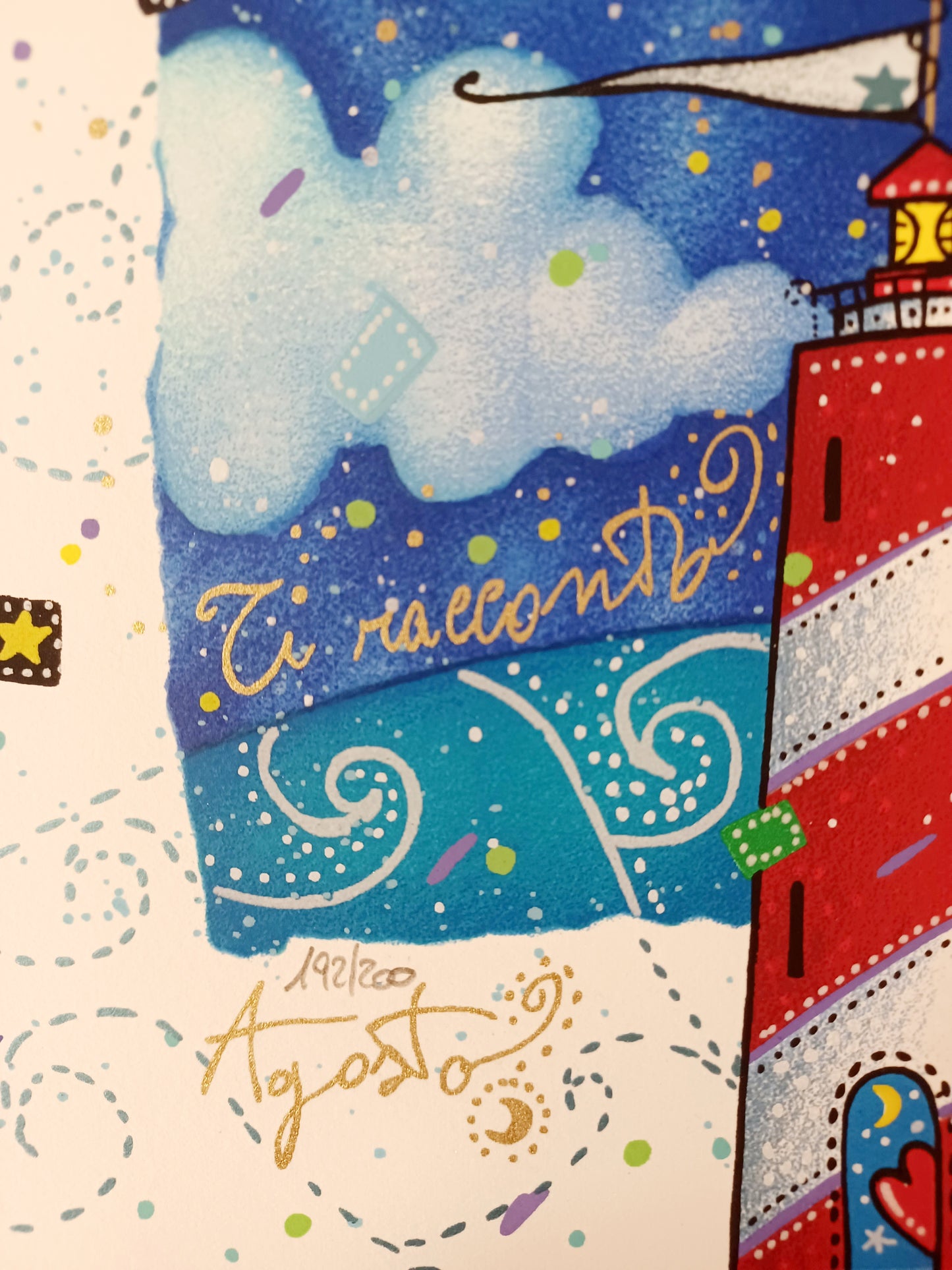 ANDREA AGOSTINI - La danza delle stelle - AGOSTO - Serigrafia 25X25 cm