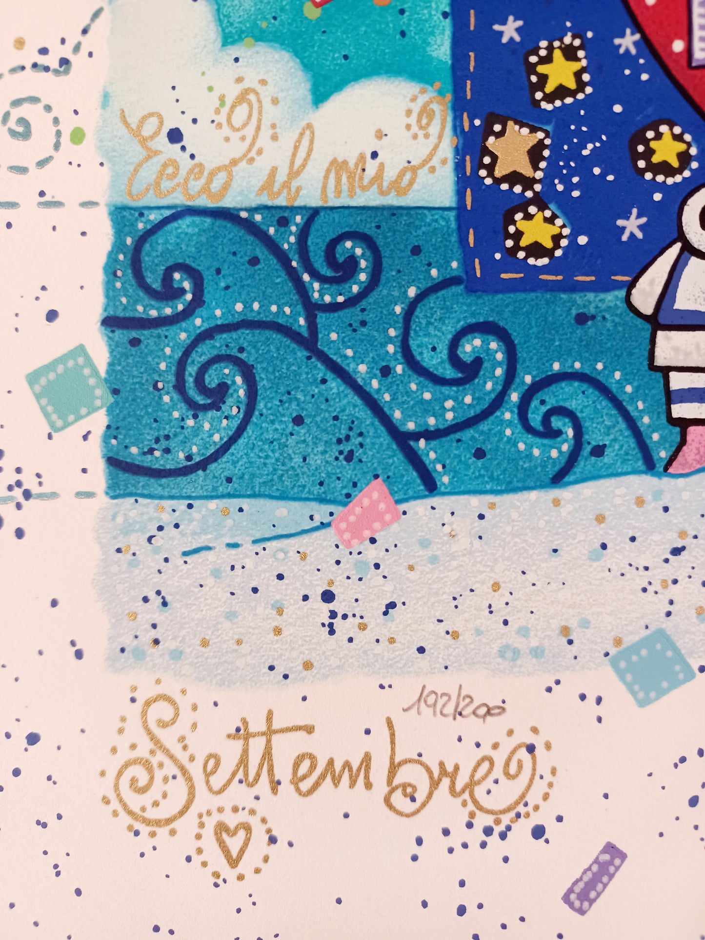 ANDREA AGOSTINI - La danza delle stelle - SETTEMBRE - Serigrafia 25X25 cm