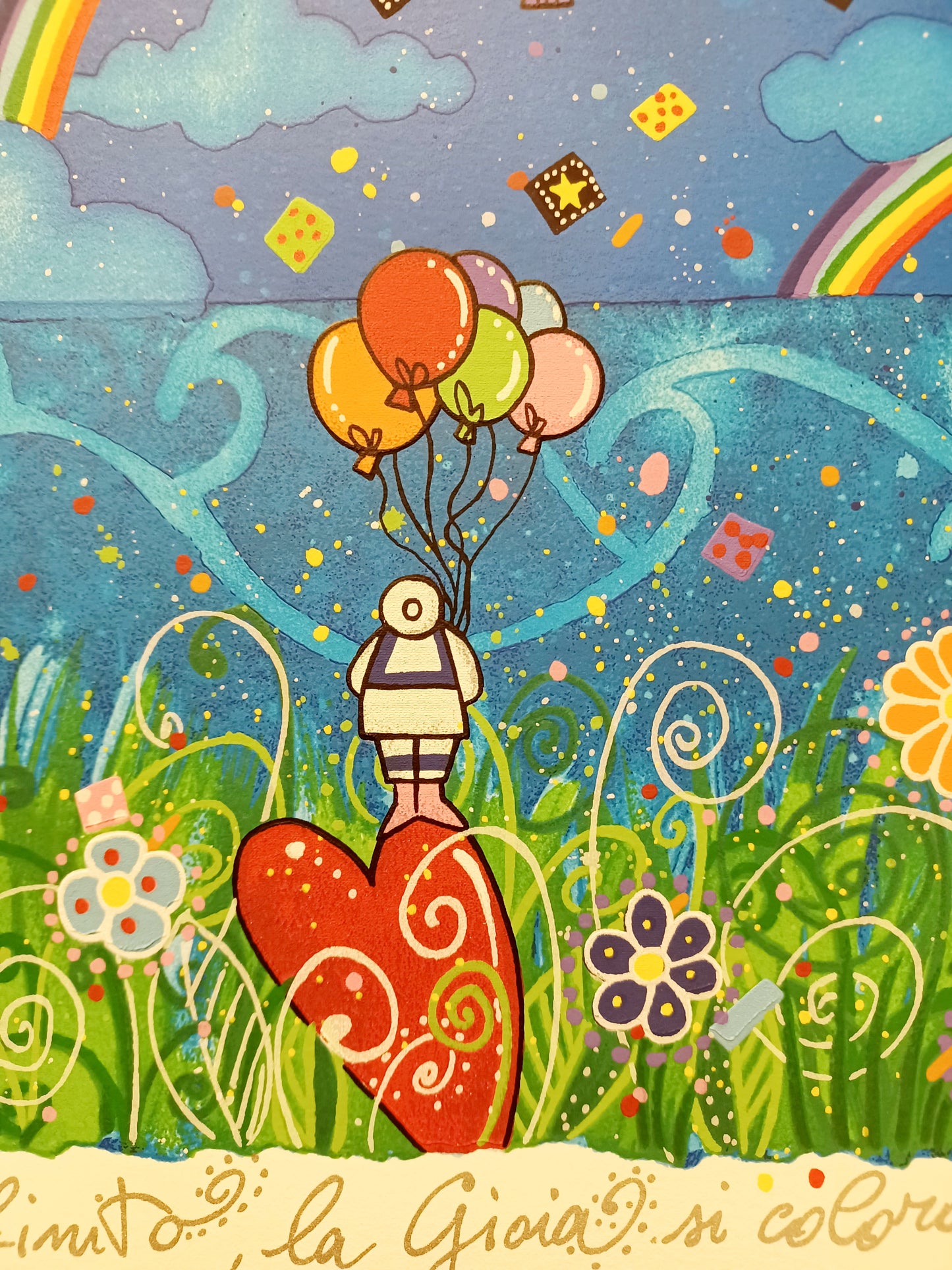 5. ANDREA AGOSTINI - In questo orizzonte infinito.... - Serigrafia 60X60 cm