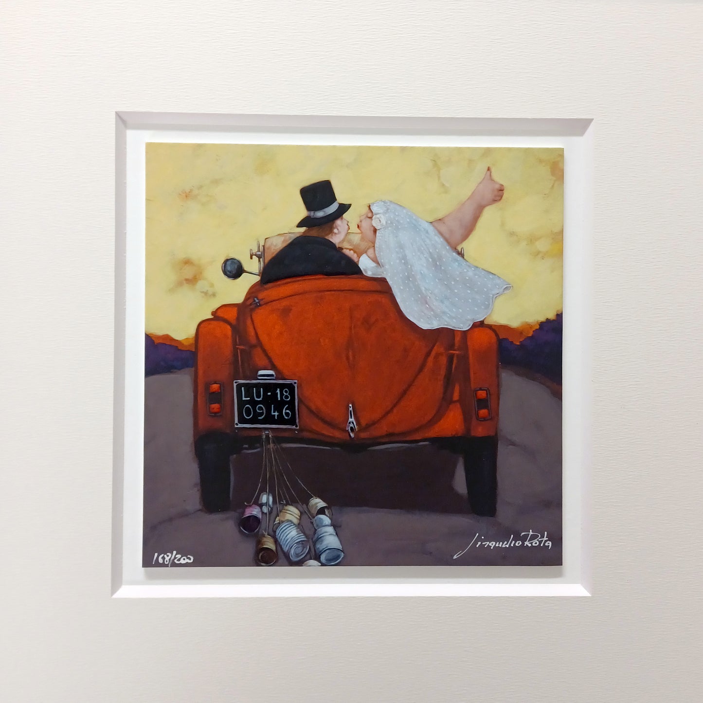 LISANDRO ROTA - Oggi sposi - Giclèe con ritocco manuale - 18X18 cm con passepartout 30X30 cm