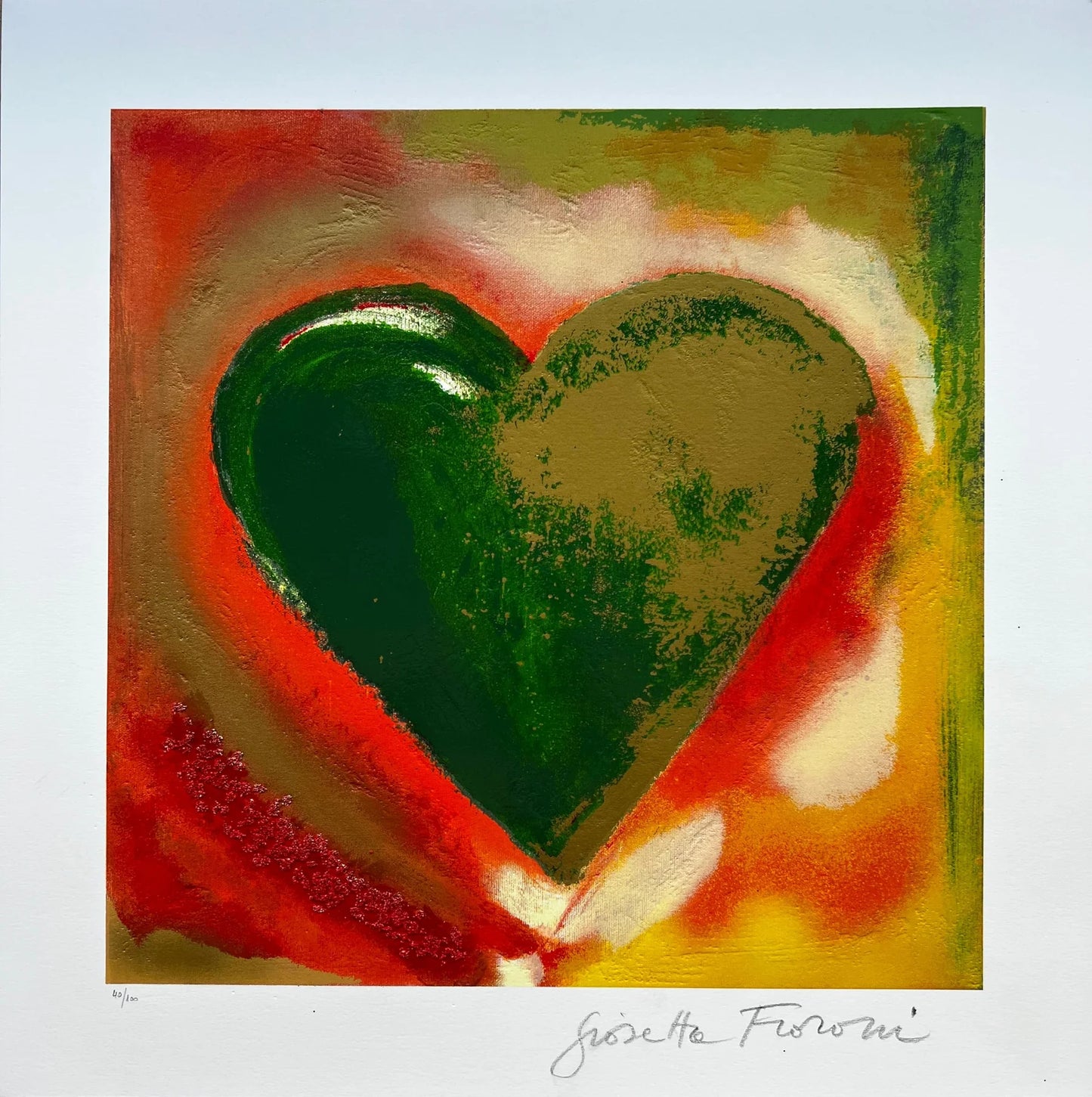 GIOSETTA FIORONI - Verso il tuo cuore - Serigrafia 50X50 cm