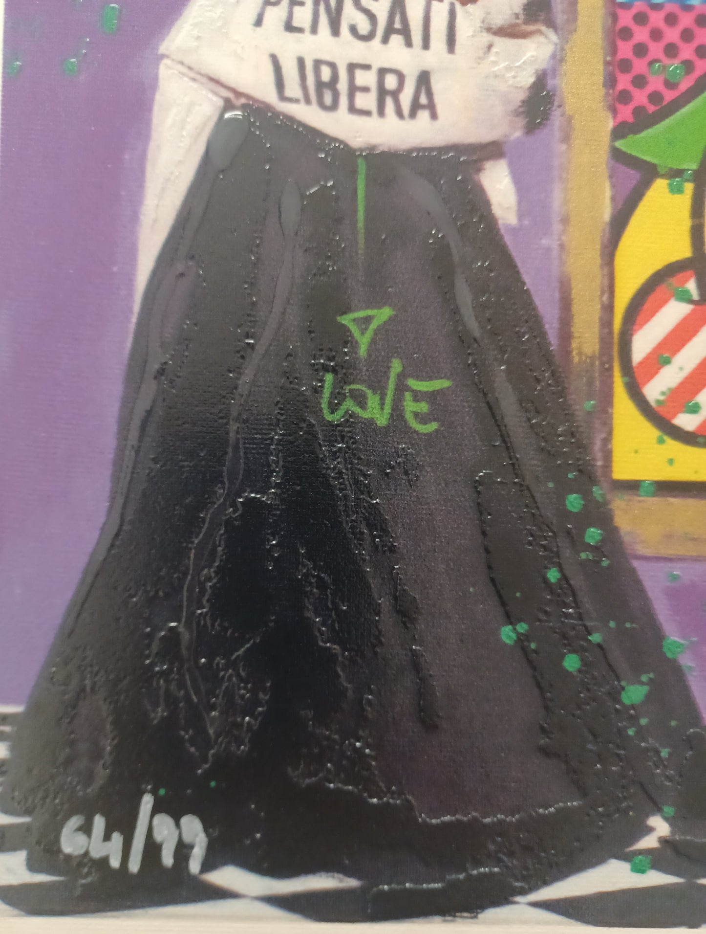 RENÈ - A free parade - Serigrafia polimaterica 30X30 cm su cartoncino