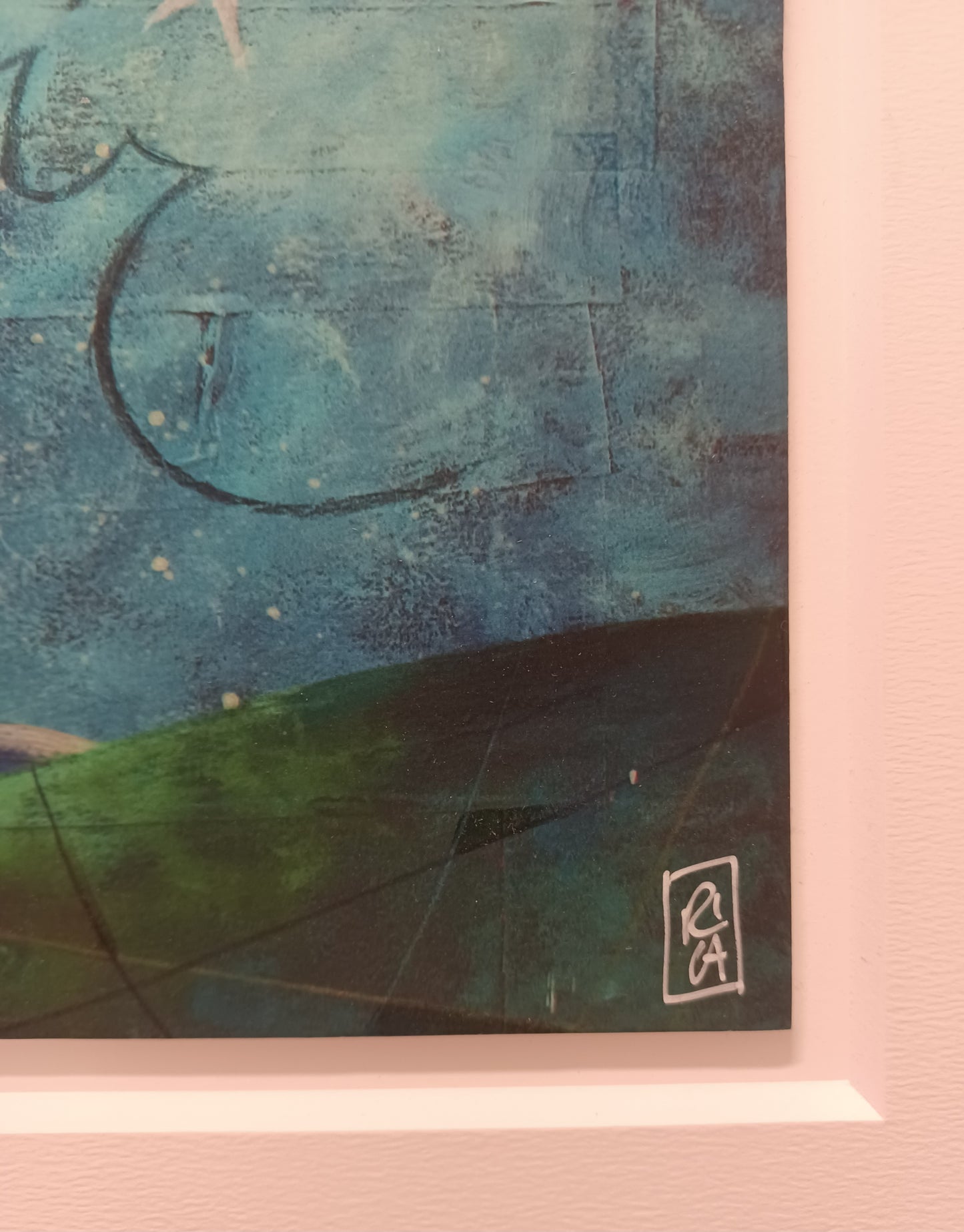 ENRICA PIZZICORI - Fresh air - Glicèe ritoccata a mano su cartoncino - 20X50 cm con passepartout