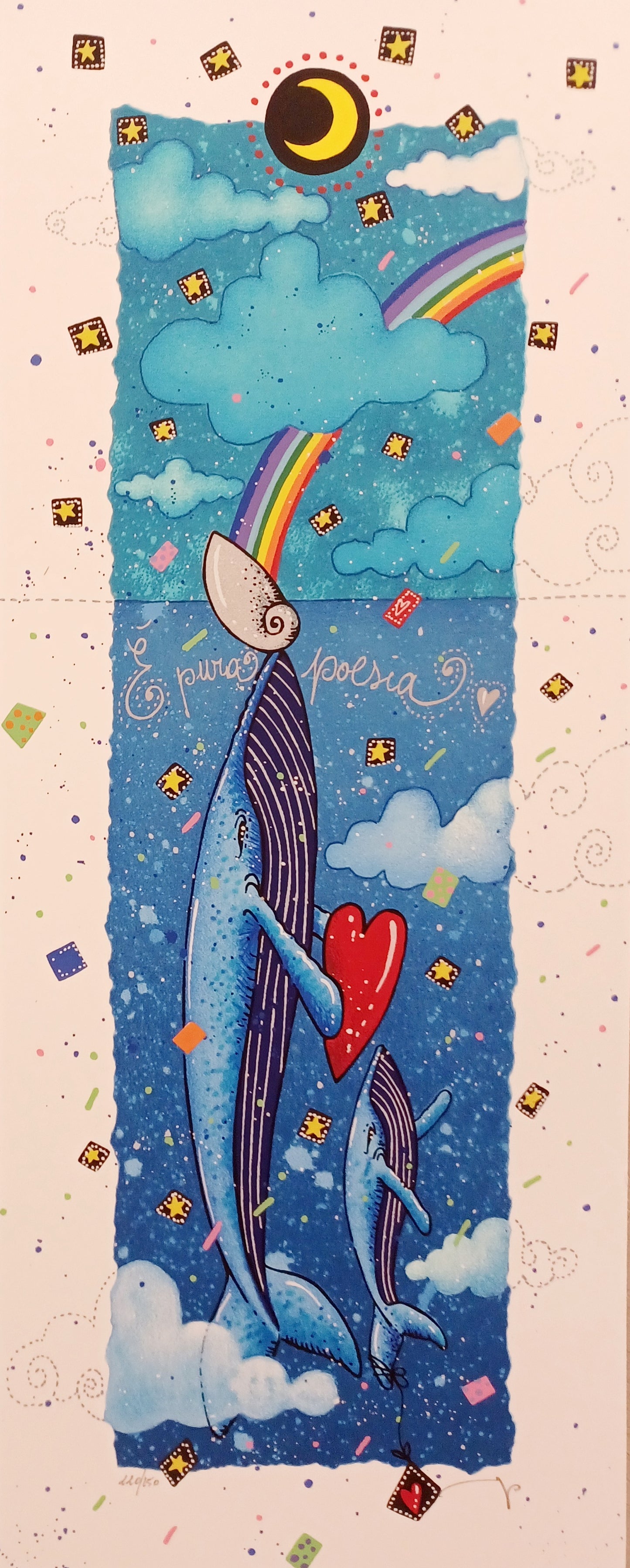 Andrea Agostini - È pura poesia - Serigrafia 20X50 cm
