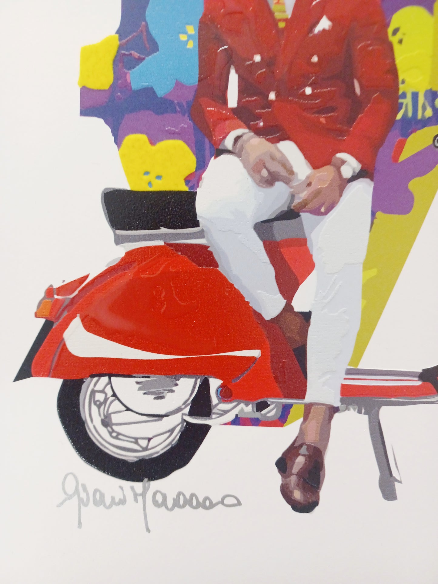 GIANNI MORAMARCO - Storia d'amore - Serigrafia polimaterica e fine art glicée con reouche - 30X30 cm
