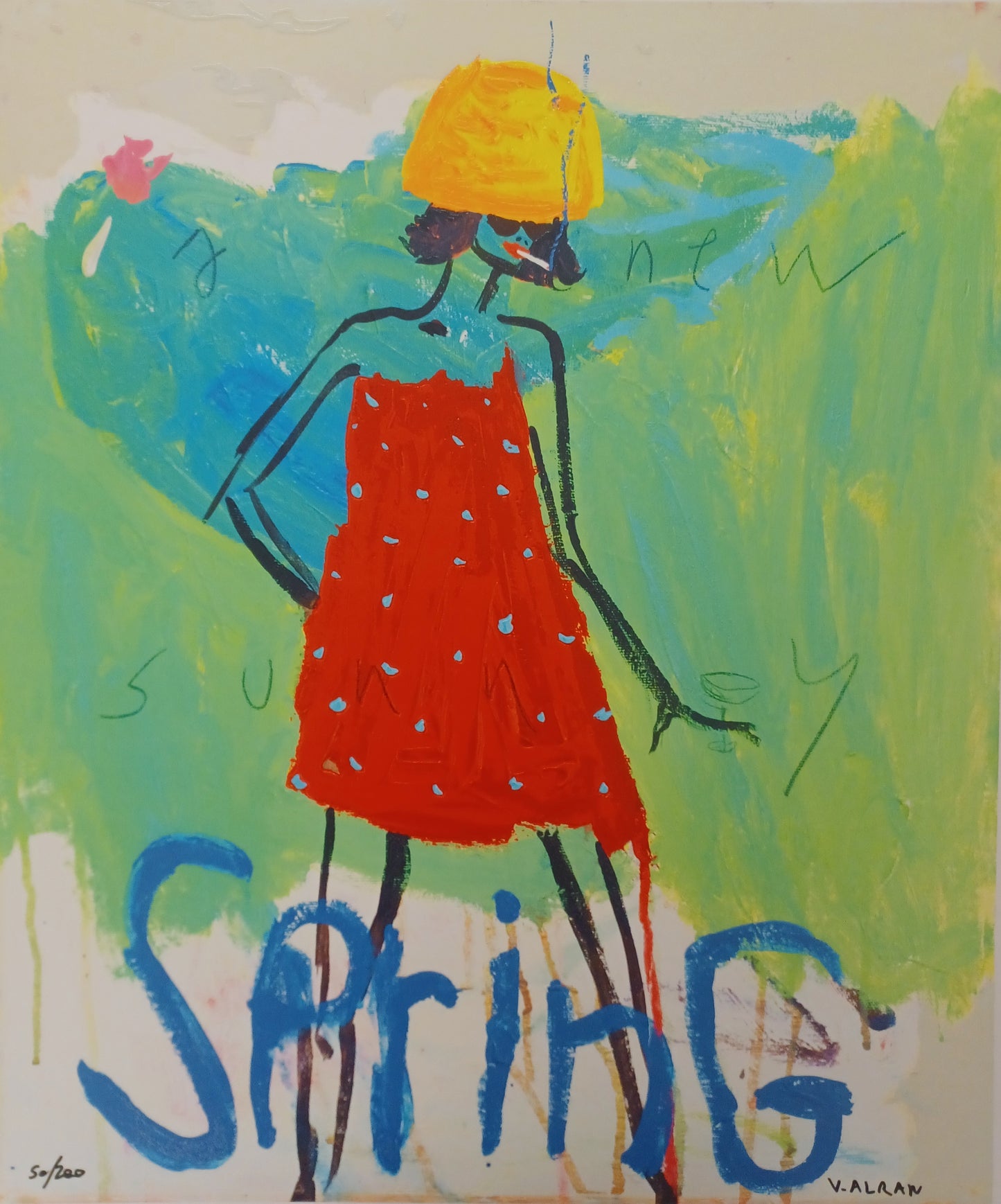VINCENT ALRAN - Spring - Serigrafia - 55X46 cm