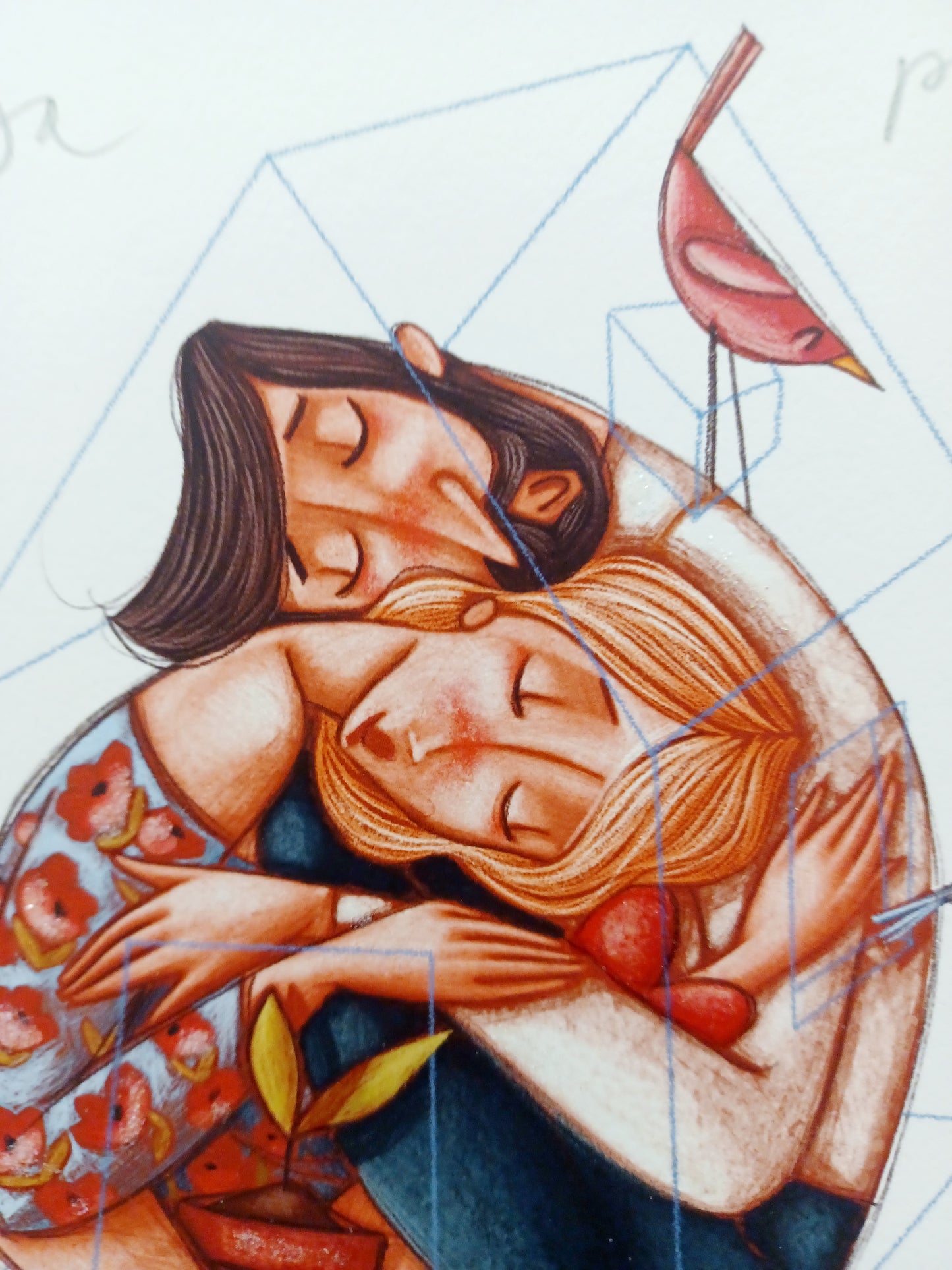 FEDERICA PORRO - Felicità è una casa piena di te - Fine Art Glicée Retouchè - 20X20 cm