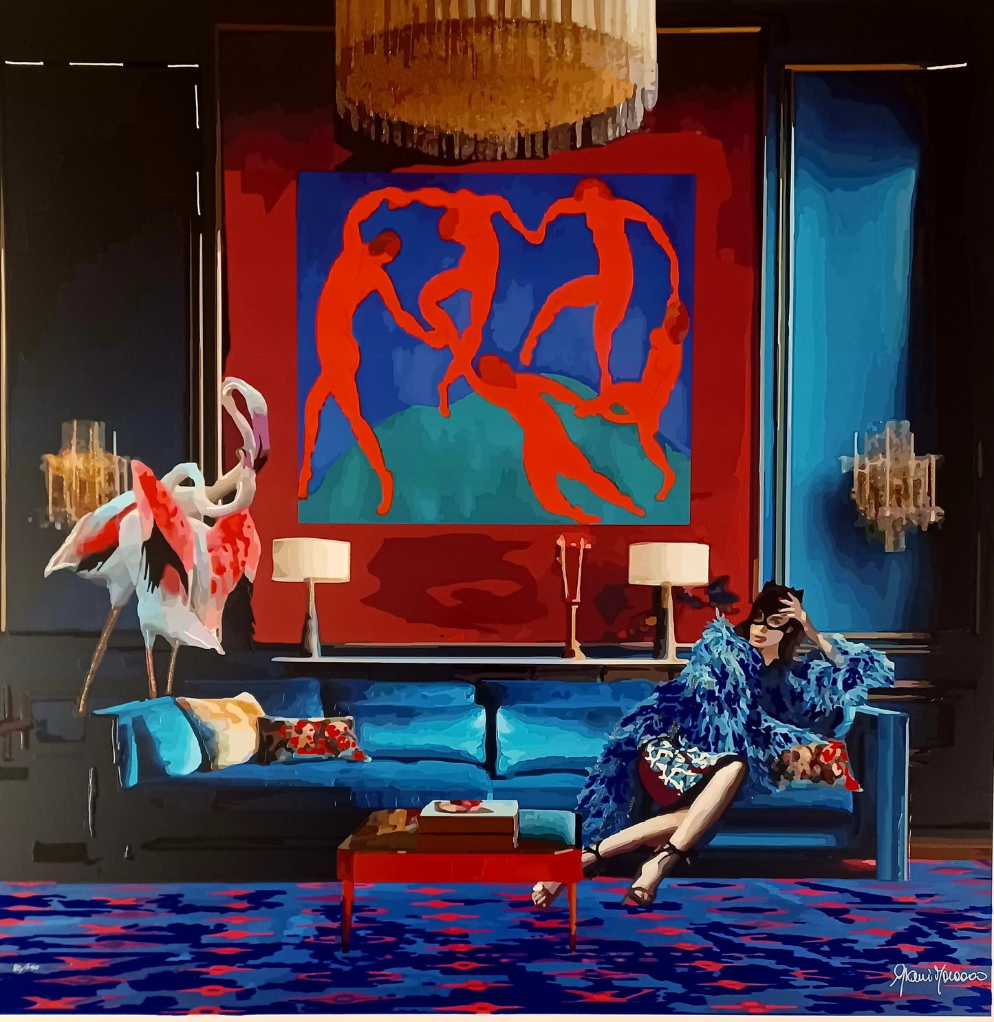 GIANNI MORAMARCO - Sono - Serigrafia Glicée con retouche - 98X98 cm