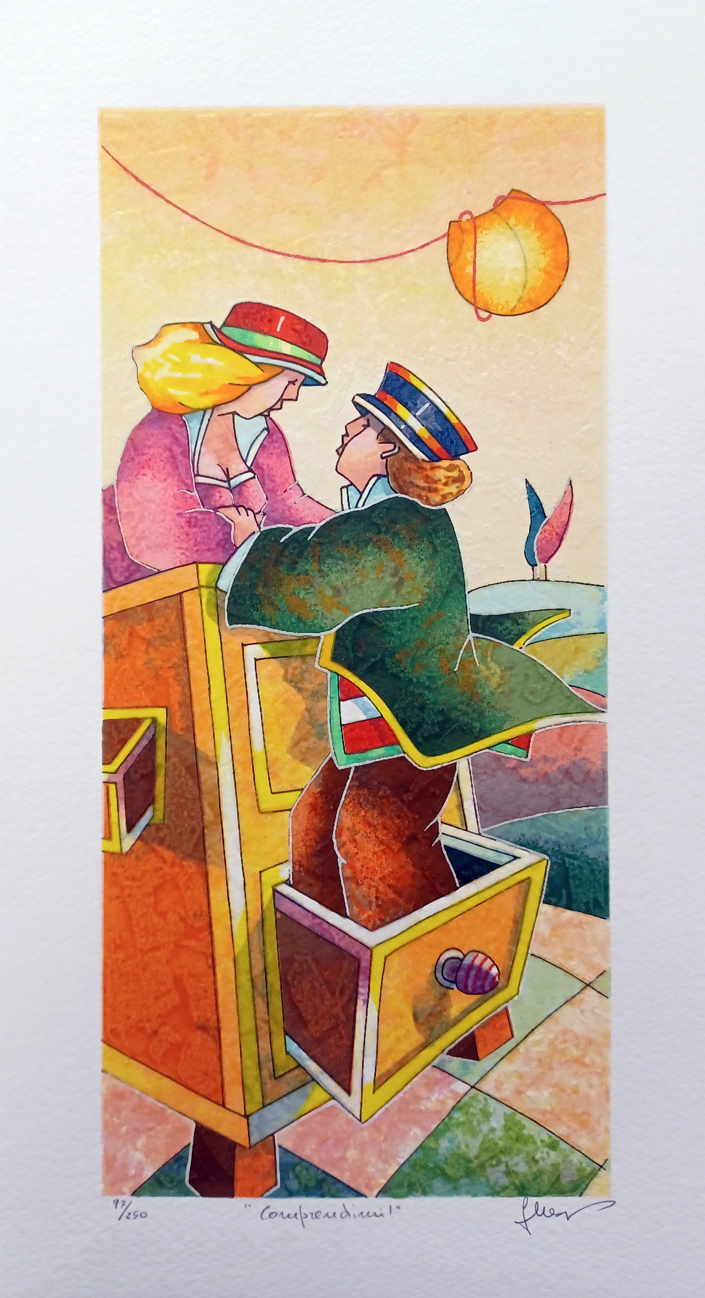FRANCESCO NESI - Comprendimi! - Serigrafia polimaterica - 20X36 cm - Tiratura limitata