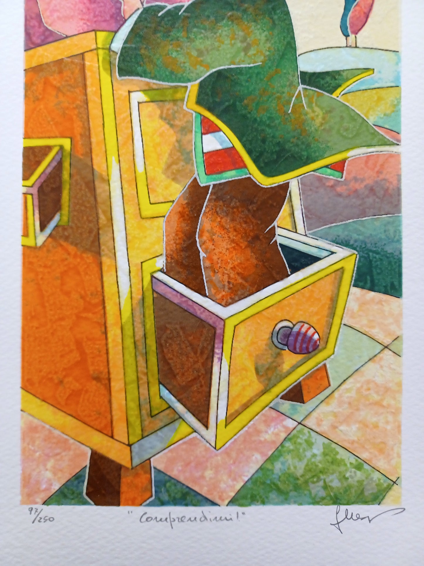 FRANCESCO NESI - Comprendimi! - Serigrafia polimaterica - 20X36 cm - Tiratura limitata