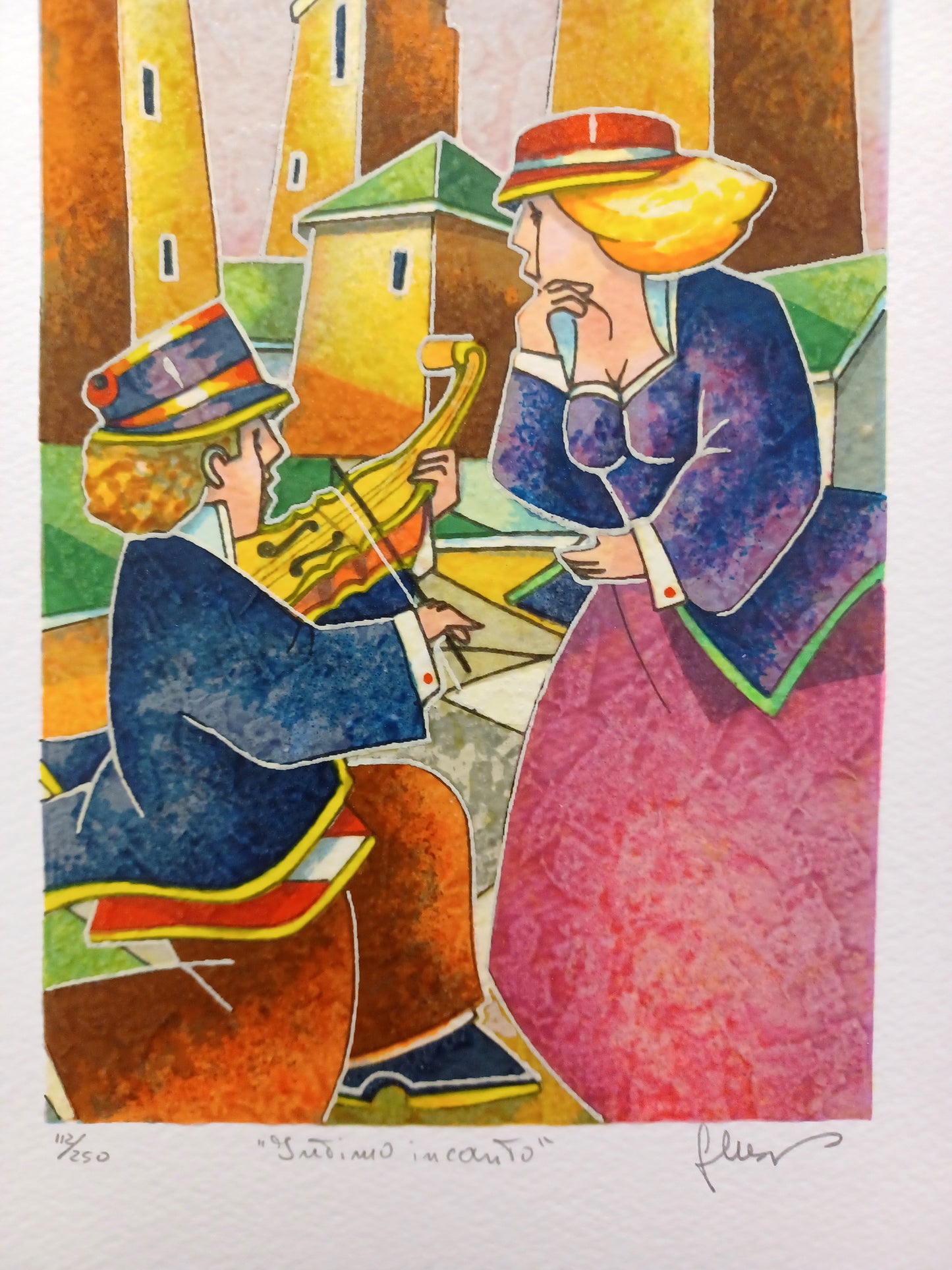 FRANCESCO NESI - Intimo incanto - Serigrafia polimaterica - 20X36 cm - Tiratura limitata