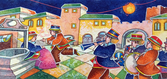 FRANCESCO NESI - Il pozzo della luna - Serigrafia polimaterica - 20X36 cm - Tiratura limitata
