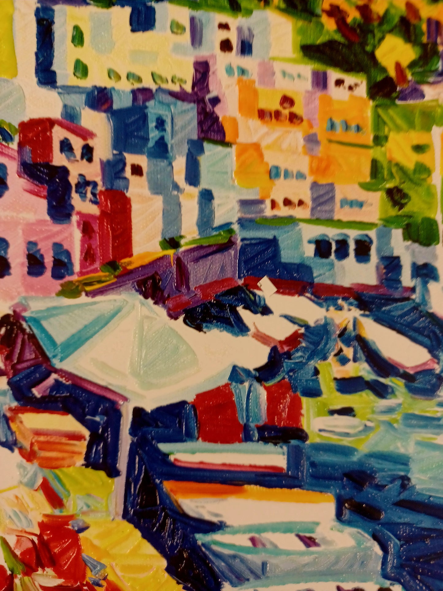 Athos Faccincani - Un'istante di bellezza a Procida - Serigrafia polimaterica 30x30 cm
