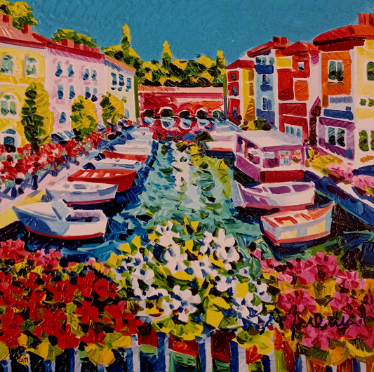 Athos Faccincani - Peschiera, dove riposare il cuore - Serigrafia polimaterica 30x30 cm